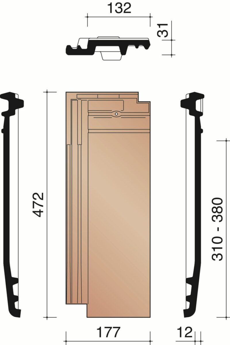 LOT - Actua 10 Antraciet mat - halve pan