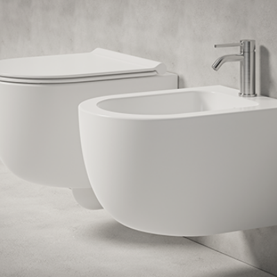 Alice Unica toilet 47cm rimless in kleur Mirto