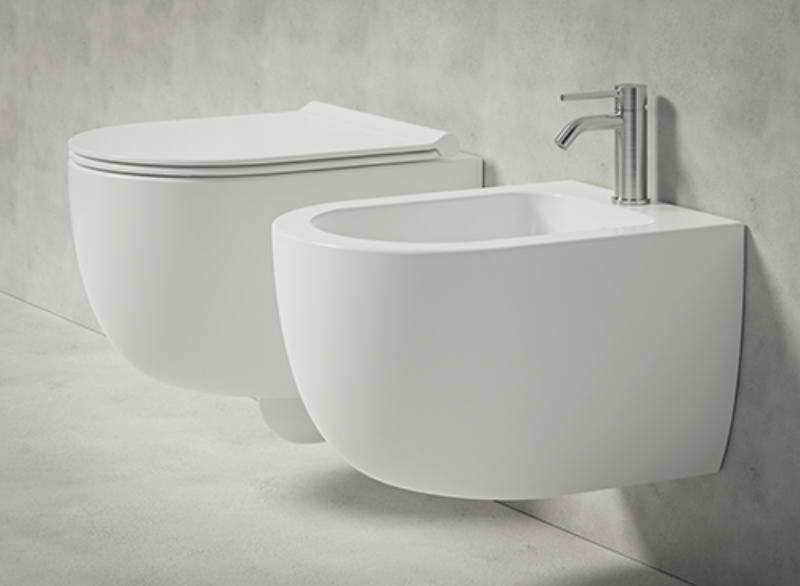 Alice Unica toilet 47cm rimless in kleur Mirto