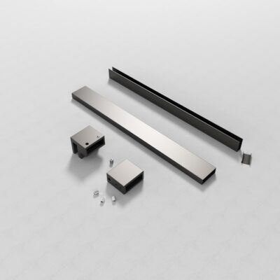 Montageset voor Smart Line glasplaat Gun Metal Light